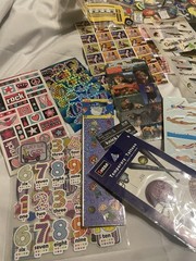 NEW LOT SCRAPBOOKING STICKERS , DIE CUTS , RUB ONS & TATTOOS. Roughly 40-50pcs