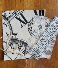 Dark Academia Junk Journal Kit Vintage Ephemera Pack Antique Book Pages SET OF 4