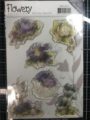 New Find It Trading Clear Rubber Stamp set FLOWERY FLOWERS SPRING free USA ship