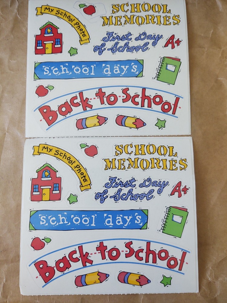 Francis Meyer Set of 2 Sticker Sheets – Back to School