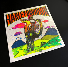 HUGE! Harley Motorcycle VINTAGE IRON ON transfers MODIFIED to sticker decal *RE