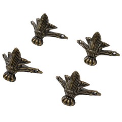 Home Corner Protector Box Decorative Zinc Alloy 42x30mm Antique Bronze