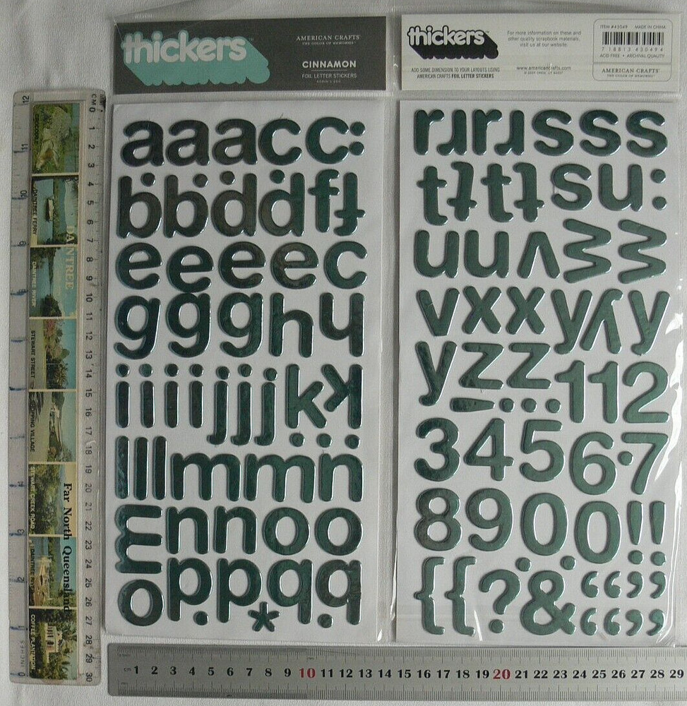 CINNAMON Glossy Foil ROBIN’S EGG BLUE Chipboard 24-40mm High & 6-35mm Wide L2RM