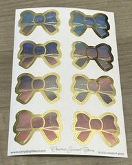 NEW Simply Gilded Cosmic Sunset Bows Sticker Sheet SG 2021 Stickers