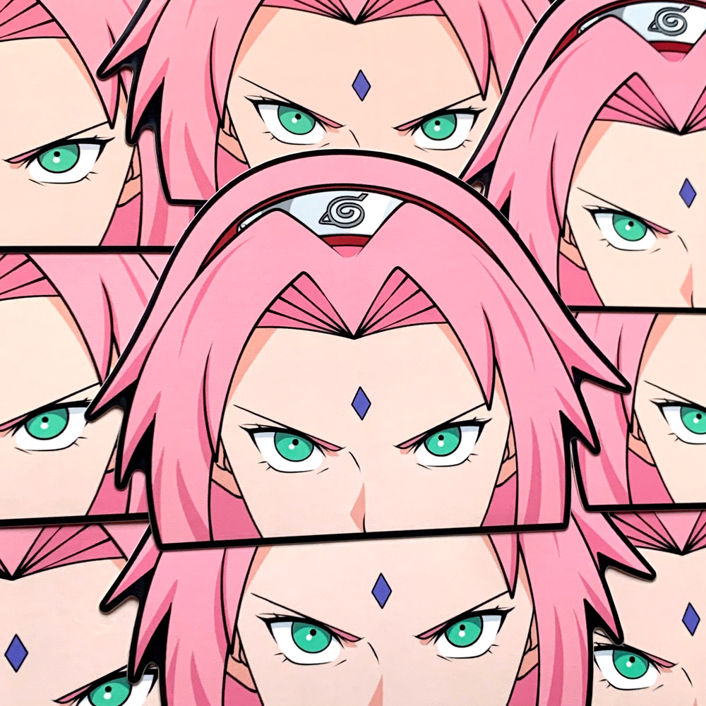 SAKURA PEEKER DECAL NARUTO SHIPPUDEN ANIME CAR STICKER DECAL