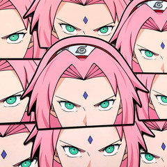 SAKURA PEEKER DECAL NARUTO SHIPPUDEN ANIME CAR STICKER DECAL