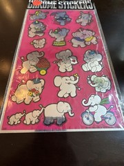 Vintage 1983 Mark 1 Chicago Chrome Sticker Sheet NOS Elephants CS7