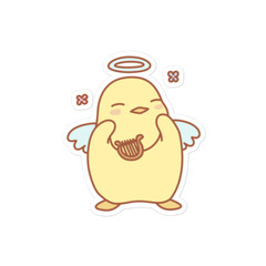 Kawaii Aesthetic Angel Wings Chick Vinyl Sticker for Laptop Phone case Notebook