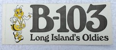 Vintage B-103 Long Island NY Radio Station Advertising Bumper Sticker Bumble Bee