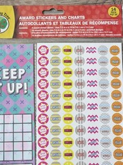 Teacher Reward Chart & Glitter Foam Stars Sticker Bundle (Stickers & Stars)