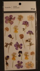 New Recollections scrapbook stickers Colorful Flowers wildflowers stems 2 sheets