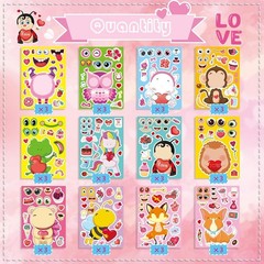 36 Waterproof Valentine Animal Stickers – Perfect for Kids’ Crafts and Parties
