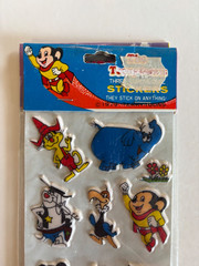 PUFFY STICKERS 1979 Sealed MIGHTY MOUSE Heckle Jeckle TERRYTOONS Gordy Int’l