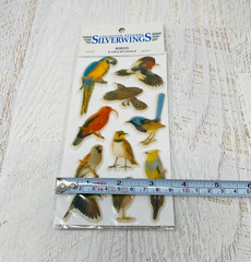 Silverwings Stickers Vintage Set of 3 Birds Whales Insects Scrapbook Puffy
