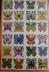 Vintage American Greetings Forget Me Not Butterfly Stickers 2 Sheets AGC Inc NIP