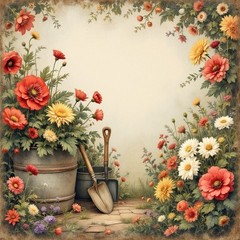 Spring Floral Flowers Decoupage Rice Paper For Ornament-Wood Art A4 1 Sheet