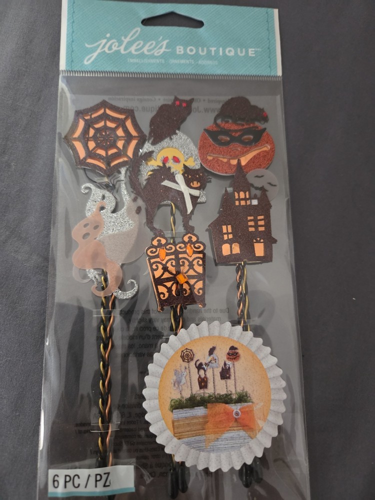 Jolee’s Boutique Dimensional Halloween Mixed Media Decorative Picks (6-Piece…