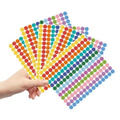 4200 PCS 0.75 Inch 12 Colors Round Colored Dot Stickers for Student Teaching …