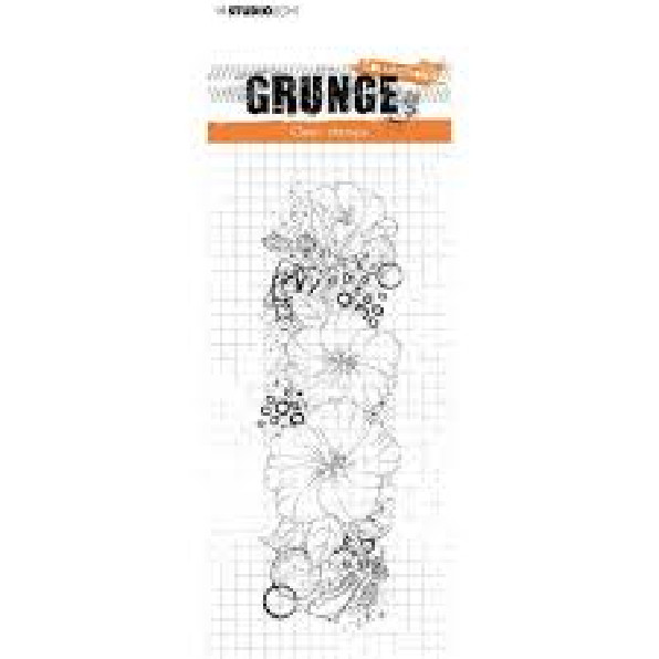STUDIO LIGHT – CLEAR ACRYLIC STAMPS – GRUNGE HIBISCUS
