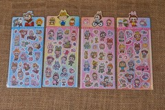 4 Sets (~100) Holographic Labubu Sticker Sheets, 18 Set, Laptop sticker, Journal