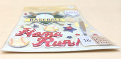 18pcs 3D Baseball Scrapbooking Stickers By Life’s Little Occasions, NEW SEALED