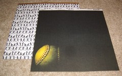 Reminisce Design 12×12 Dbl. Sided Paper Lot(8) w/Sticker ~ Game Day….Softball