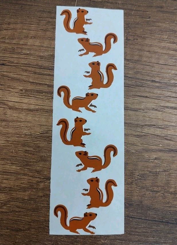 Mrs. Grossman’s Stickers ANIMALS SQUIRRELS Retired 1995 Creative Memories S281