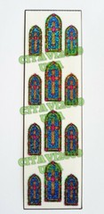 HAMBLY STUDIOS STICKERS PRISMATIC STAINED GLASS WINDOW 1 SHEET COLLECTIBLE RARE