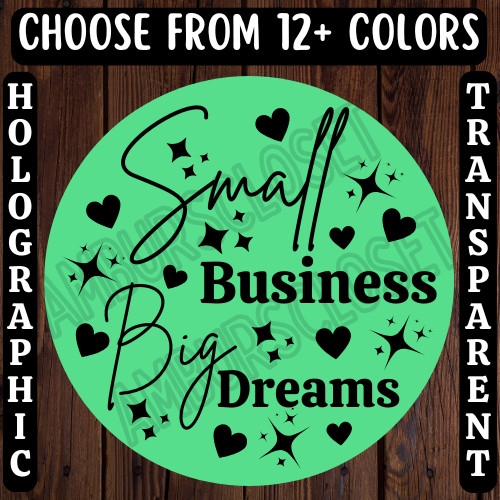 40 SMALL BUSINES STICKERS 2″ LABELS SHIPPING SUPPLIES EBAY SHOP HOLOGRAPHIC