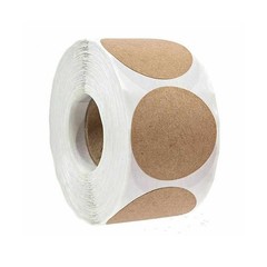 500Pcs/Roll Kraft Round Stickers Cute Self-adhesive Label Paper Sticker Classifi