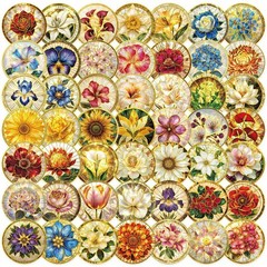 50 Pcs Gold Foil Stickers PET Transparent Waterproof Decals for Journal Phone La
