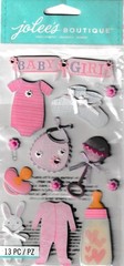 Jolee’s Boutique » BABY GIRL » Dimensional Scrapbook Stickers – 13 pcs