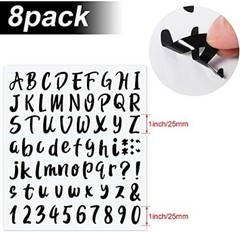 576 Pcs Waterproof Vinyl Letter & Number Sticker Set for Back to School Décor