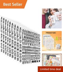 Small 0.5 Inch Black Letter Stickers – 10 Sheets for Scrapbooking & Journaling
