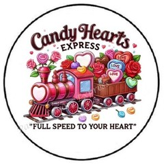 CANDY HEARTS EXPRESS VALENTINES DAY ENVELOPE SEALS LABELS STICKERS PARTY FAVORS