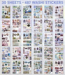 Vintage Journaling Supplies for Junk Journal – 487 Scrapbooking Stickers & 20…