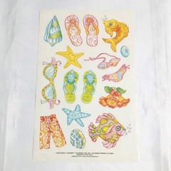 Vintage Current 08232 BEACH DAY Stickers & FLAMINGO / FISH SUNGLASSES Note Pads