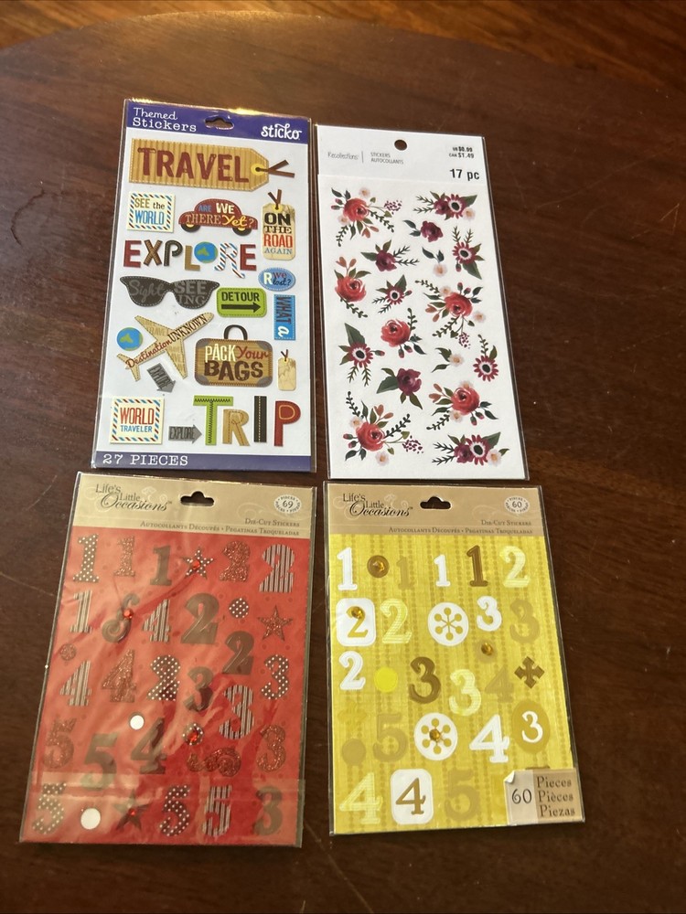 Themed Scrapbooking Stickers Lot Of 4 Sticko Recollections Ek Success