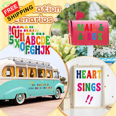 150 PCS Letter Stickers Bulletin Board Letters 12 Sheets 4 Inch, Colorful
