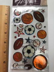 EK Success Sticko School Scrapbook Stickers Lot Sports Clubs Pencils Bus