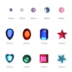 2102pcs Gems Stickers, Self Adhesive Gems for Crafts Bling Rhinestones Colorful