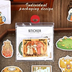 Jictegb 50Pcs Russian Folk Stickers Festival