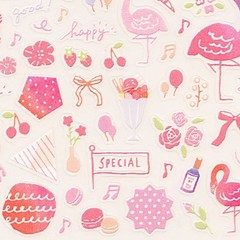 Planner stickers/peel-off stickers, single color sticker, pink