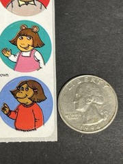 Vintage Arthur Cartoon 3 Sticker Sheets 1997 PBS Marc Brown DW Buster Brain MORE