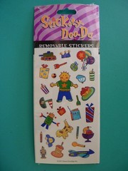 Vtg 1997 Gibson Stickety Doo Da Sticker Pack BOY & TOYS (2) Sheet Removeable