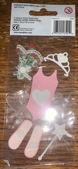 Essentials Sandylion Ballerina Ballet Dance Flowers Tiara Wand Scrapbook Sticker