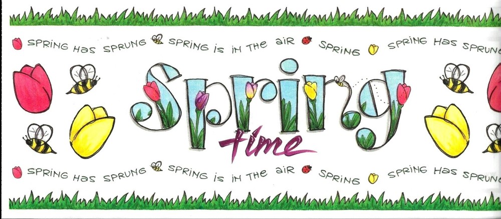 Spring Time Season Sprung Flowers Tulip Bee Grass All My Memories Stickers