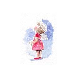 New ART IMPRESSIONS clear rubber stamp watercolor LITTLE ANGELS SET free USA shp