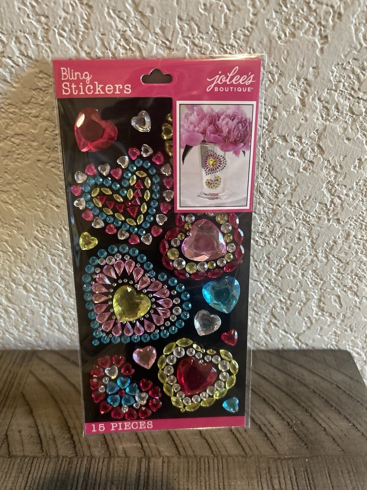 Jolees Boutique Stickers Hearts Bling Valentine Love Scrapbooking Crafts NEW