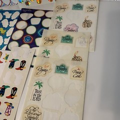 Vintage Sticker Sheets Used Mixed Lot Loose Sheets AS IS